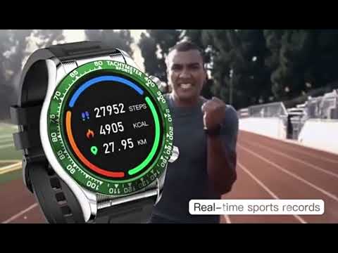 LOANIY E18 Pro Smart Bluetooth Calling Watch with NFC Function, Color: Gold Silicone - YouTube Video