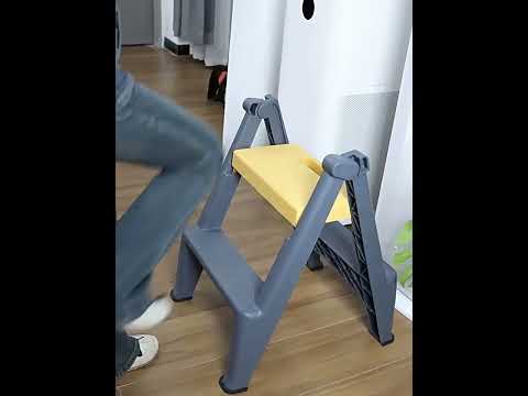 Thick Plastic Double-sided Folding Ladder Car Wash Tool Car Wash Stool - YouTube Video