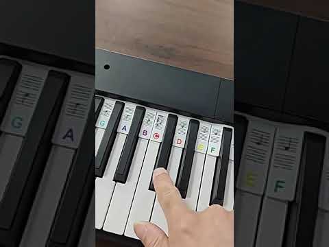 Silicone Piano Notes Guide Removable Piano Keyboard, Spec: 88 Keys White Bottom Black Text  - YouTube Video