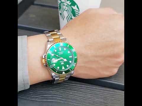 OLEVS 6650 Men Luminous Waterproof Mechanical Watch(Black) - YouTube Video