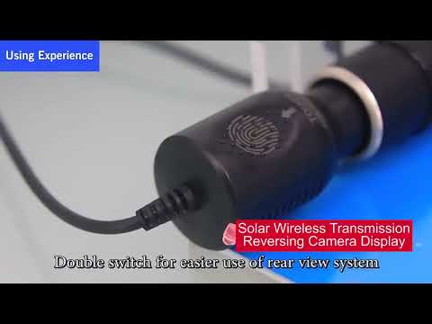 Solar License Plate Frame Wireless Transmission Reversing Camera Display - YouTube Video