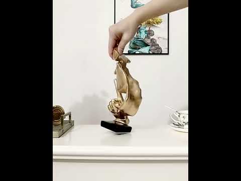 Silence Is Gold Abstract Statue Resin Desktop Decoration(Gilt) - YouTube Video
