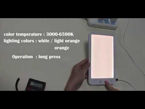 JSK-30 LED Timing Intelligent Dimming SAD Therapy Lamp, Specification: With Power Line - YouTube Video