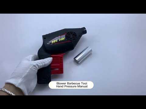 Portable Outdoor Blower Barbecue Tool Hand Pressure Manual BBQ Blower - YouTube Video