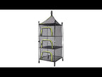 Outdoor Folding Drying Net Four-Layer Storage Basket Storage Basket Camping Drying Fish Drying Net Rack Hanging Basket(Red) - YouTube Video