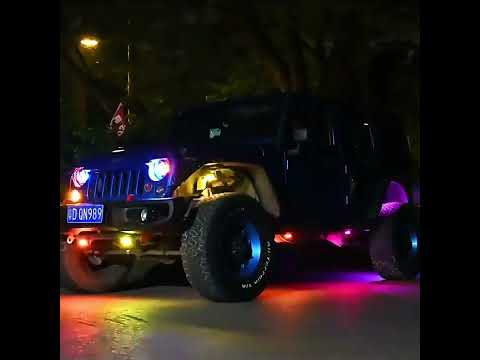 8 in 1 Car Chassis Light RGB Colorful Atmosphere Light - YouTube Video
