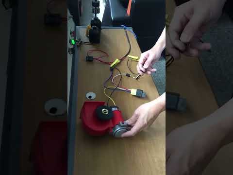 12V Air Pump Snail Horn Car Motorcycle Electrical Horn - YouTube Video
