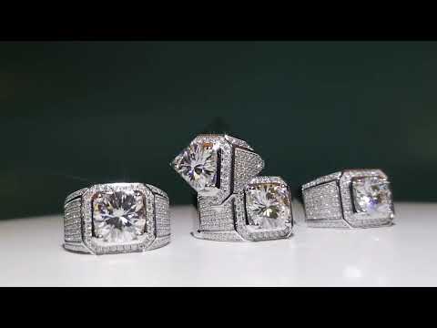 Fashion Full Rhinestone Micro-insert Silver Ring, US Size: 10, Diameter: 19.9mm, Perimeter: 62.4mm - YouTube Video