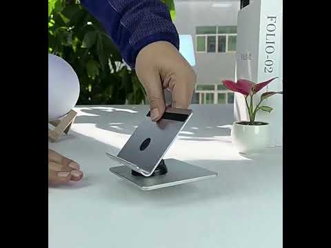 TM08 Desktop Tablet Stand Adjust Aluminum 360 Degree Rotatable Phone Stand - YouTube Video