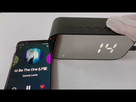 AEC BT518 Portable Wireless Bluetooth Speaker LED Alarm Clock Support AUX / TF Card / FM - YouTube Video