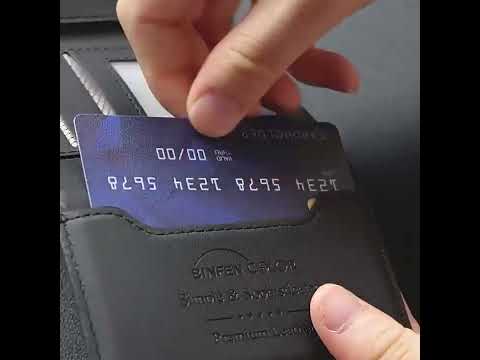 BFK36 Magnetic V-shaped Mobile Phone Holder RFID Card Slots(Purple) - YouTube Video