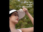 Summer Outdoor Sun Protection Adjustable Rotating Fan Sun Hat(White) - YouTube Video