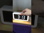 S281A LED Atmosphere Light Calendar / Temperature Display Clock With Wireless Charging Function(Black) - YouTube Video