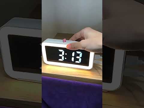 S281A LED Atmosphere Light Calendar / Temperature Display Clock With Wireless Charging Function(Black) - YouTube Video
