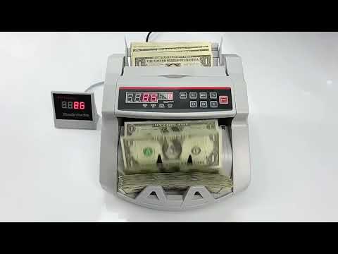 2108UV/IR 220V Multi-Currency Currency Counter, Specification: EU Plug - YouTube Video