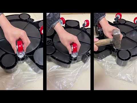 Multifunctional Cleaning Bucket Pulley Base Car Wash Mobile Stool(Black) - YouTube Video