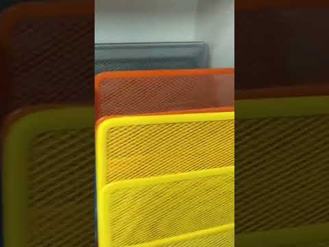 Mesh Letter Sorter Mail Document Tray Black Desk Office File Storage Rack - YouTube Video