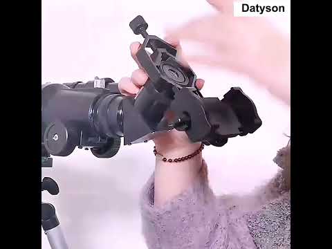 Datyson 5P0079S Telescope & Microscope Connected To Mobile Phone Camera Stand - YouTube Video