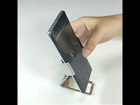 Back Clip Double Ring Magnetic Metal Folding Phone Bracket Desktop Lazy Ring Phone Holder(Silver) - YouTube Video