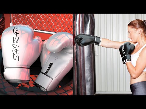 SHIRAN Q1001 Boxing Sanda Gloves Training Fighting Professional Fitness Gloves, Size: 10OZ(White) - YouTube Video