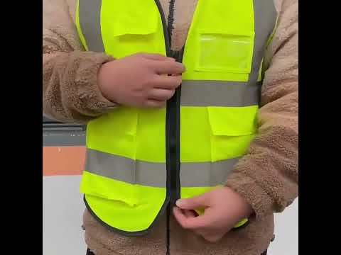 Multi-pockets Safety Vest Reflective Workwear Clothing, Size:XXL-Chest 130cm(Black) - YouTube Video