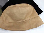 Women Suede Fisherman Hat Show Face Small Basin Cap Bucket Hat(Khaki) - YouTube Video