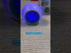 Round Color Light Gradient Alarm Clock Perpetual Calendar Clock - YouTube Video