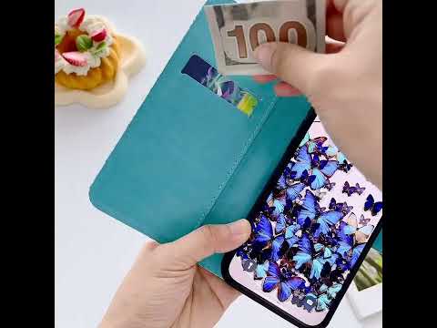 For iPhone iPhone 18 Pro / 17 Pro Colored Drawing Pattern Plain Weave Leather Phone Case(Caring Butterfly) - YouTube Video