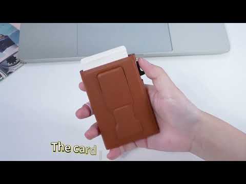 Magnetic Automatic Pop-up Mobile Phone Holder RFID Card Slots(Blue) - YouTube Video