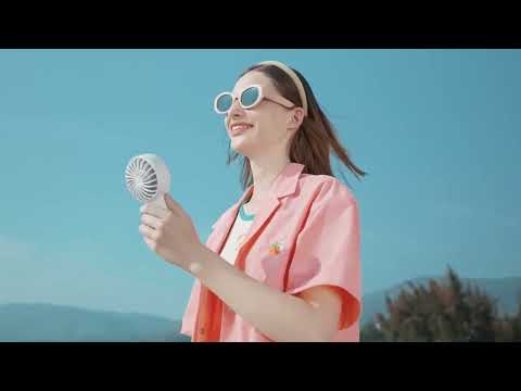 JisuLife Life4 Handheld Portable Small Rechargeable Fan, Battery Capacity: 5000mAh Gray - YouTube Video
