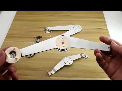 Two-folded Strut Folding Lever Door Support Furniture Connector, Specification:9 Inchs Lever - YouTube Video