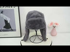 Winter Outdoor Pure Color Plush Warm Ear Cap Flight Cap, Hat Size:One Size(Black) - YouTube Video