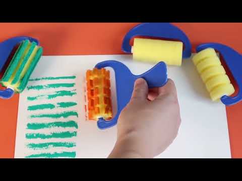 7 Packs Children Graffiti Painting DIY Sponge Roller(Big Slingshot) - YouTube Video