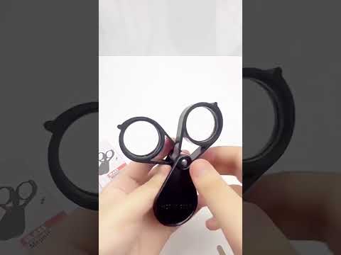 Handheld Portable 30mm Double Open 10X HD Folding Magnifier - YouTube Video