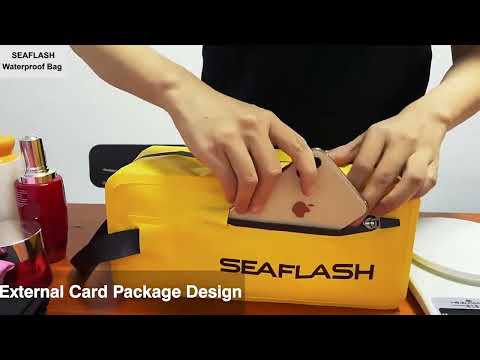 SEAFLASH 4L Waterproof Bag Dry And Wet Separation Swimming Bag Beach Clutch Waterproof Storage Bag - YouTube Video