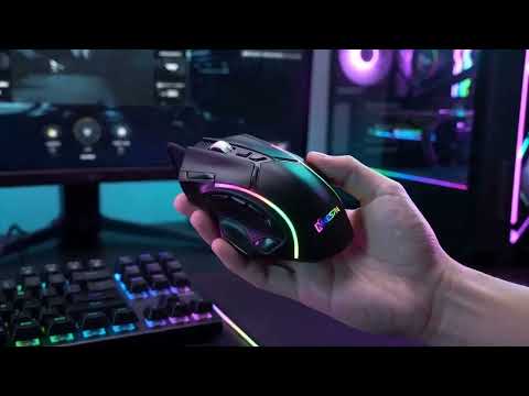 MKESPN W605 Triple-Mode 24000 DPI 12-key Wireless Gaming Mouse Macro Customization(Black) - YouTube Video