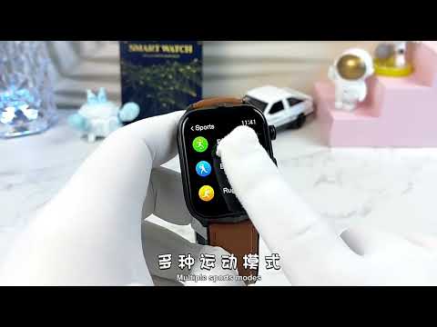 TK11P 1.83 inch IPS Screen IP68 Waterproof Steel Band Smart Watch, Support Stress Monitoring / ECG (Black) - YouTube Video
