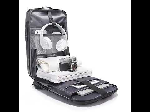 BANGE  BG-7216plus Antitheft Waterproof Travel Men Backpack 15.6 Inch Laptop Bag(Black) - YouTube Video