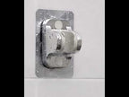 Self-Adhesive Shower arm Head Holder Adjustable Wall Mounted Fixed Base (Silver) - YouTube Video