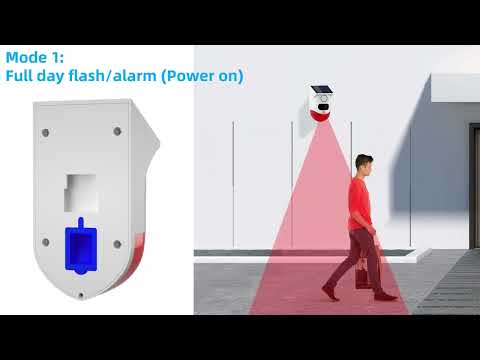 CT80WR Tuya WiFi Model  Infrared Motion Detector Solar Outdoor PIR Wireless Strobe Siren Detector Sound Alarm - YouTube Video