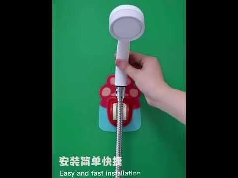 LY006 Cartoon Shower Bracket Universal Adjustment Bathroom Shower Head Fixed Base(Orange) - YouTube Video