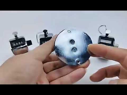 Retro Style 0.8 inch 4-digit Screen Mechanical Manual Metal Counter - YouTube Video