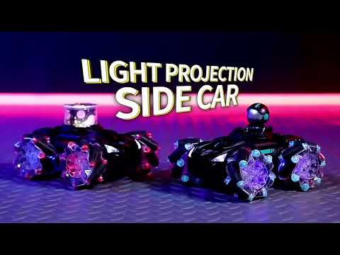 Q169 2.4G Magic Color Projection Stunt Remote Control Car(Black Blue) - YouTube Video