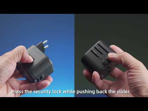 USAMS US-CC173 T55 12W Universal Multi Plug Travel Charger(Black) - YouTube Video