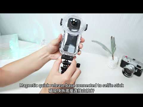 For Insta360 X5 PULUZ Quick Release 60m Waterproof Sealed Diving Case (Transparent) - YouTube Video