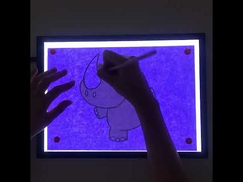 Copy Station Anime Drain Station LED Copy Board With Magnetic Suction Light Board Drawing Plate With USB Cable, Specification: A4 3 Gear Dimming (Black) - YouTube Video