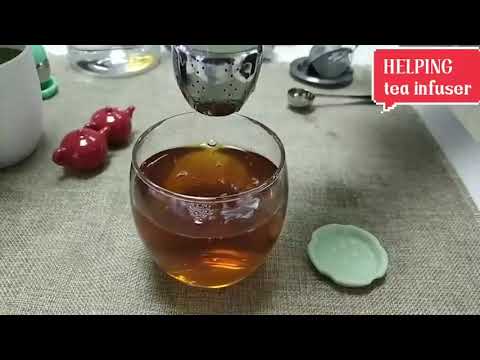 Stainless Steel Leaf Shape Silicone Tea Bag Tea Strainers (Red) - YouTube Video