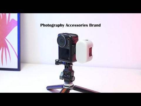 For DJI Osmo Action 3 Vertical Plastic Protective Frame Cage with Cold Shoes (Black) - YouTube Video