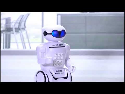 Multi-function Robot Piggy Bank Desk Lamp Code Money Box for Children - YouTube Video