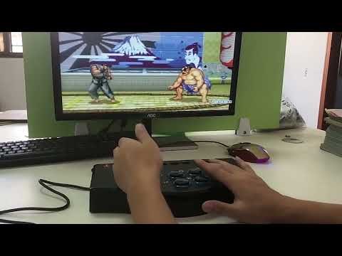 USB Gladiator Street Machine Game Handle Rocker Controller for PC / PS3 / TV Box - YouTube Video